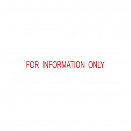 For Information Only Stock Stamp 4911/135 38x14mm